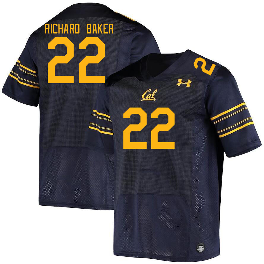 Men #22 Justin Richard Baker California Golden Bears College Football Jerseys Stitched Sale-Navy - Click Image to Close